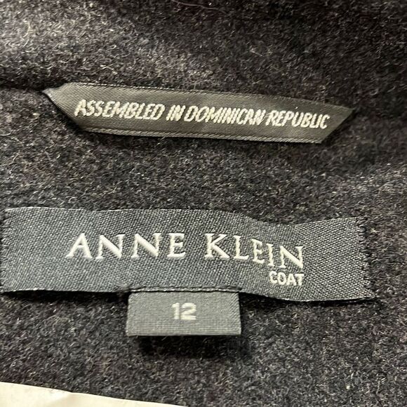 Anne Klein size 12 dark gray pea coat - Picture 3 of 4
